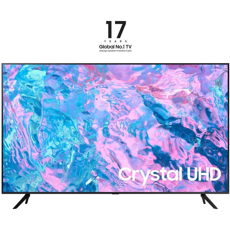 Samsung UE43CU7170UXZT TV LED 43" 4K Ultra HD Smart TV Wi-Fi Classe G colore cornice nero