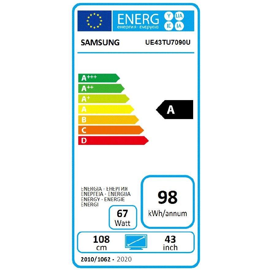 Samsung UE43TU7090U Smart TV 43" 4K LED HDR10+ Tizen Nero