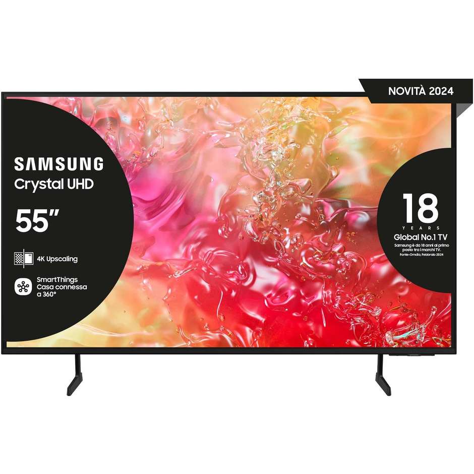 Samsung UE55DU7170UXZT TV Crystal UHD 55” 4K Ultra HD Smart TV Wi-Fi Classe G Colore Nero