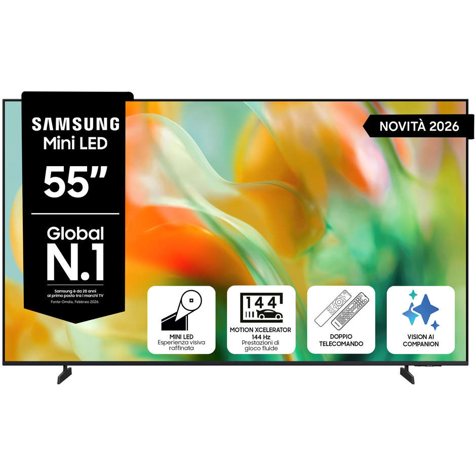 Samsung UE55M80HAUXZT Mini LED AI TV 55" 4K 100 Hz Nero