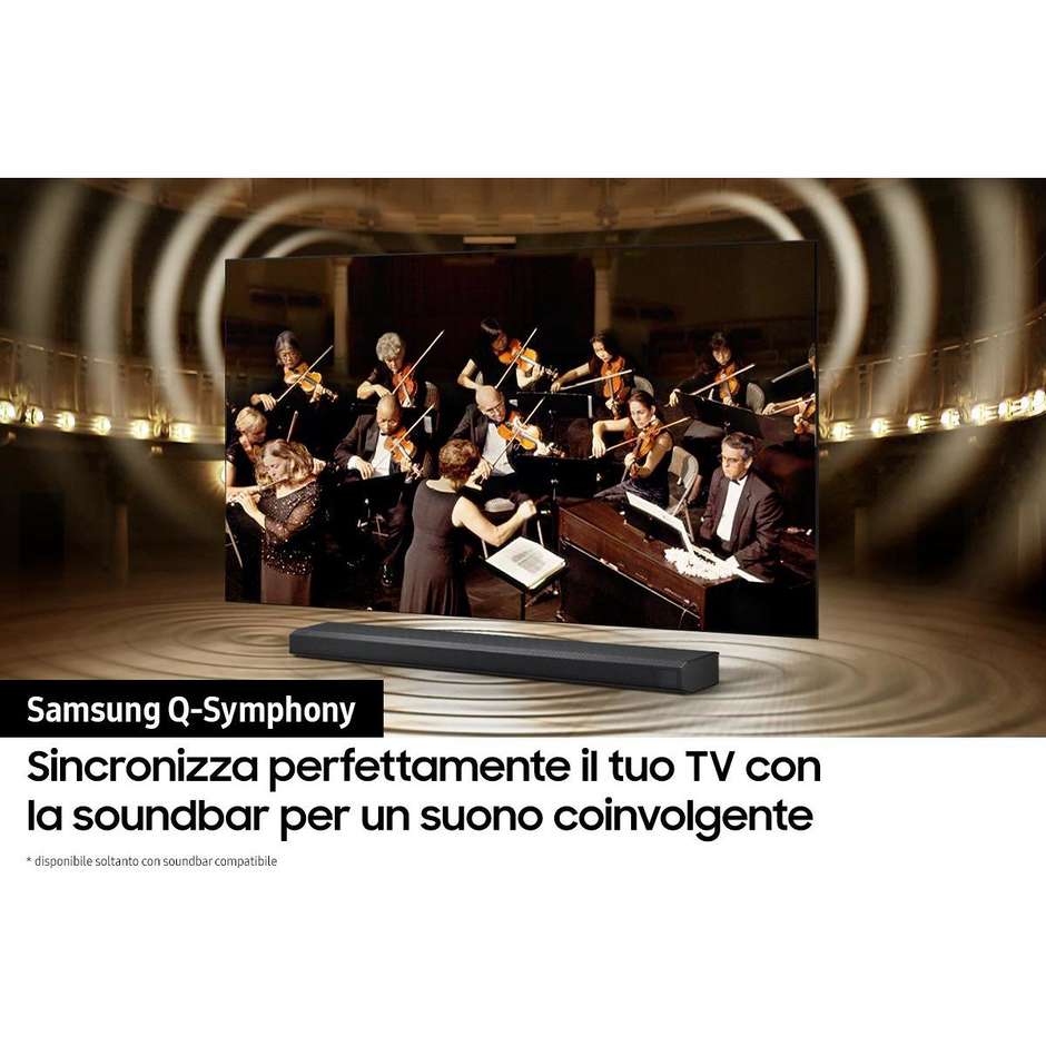 Samsung UE65AU7090UXZT TV LED 65" 4K Ultra HD Smart TV Wi-Fi Classe F colore cornice nero