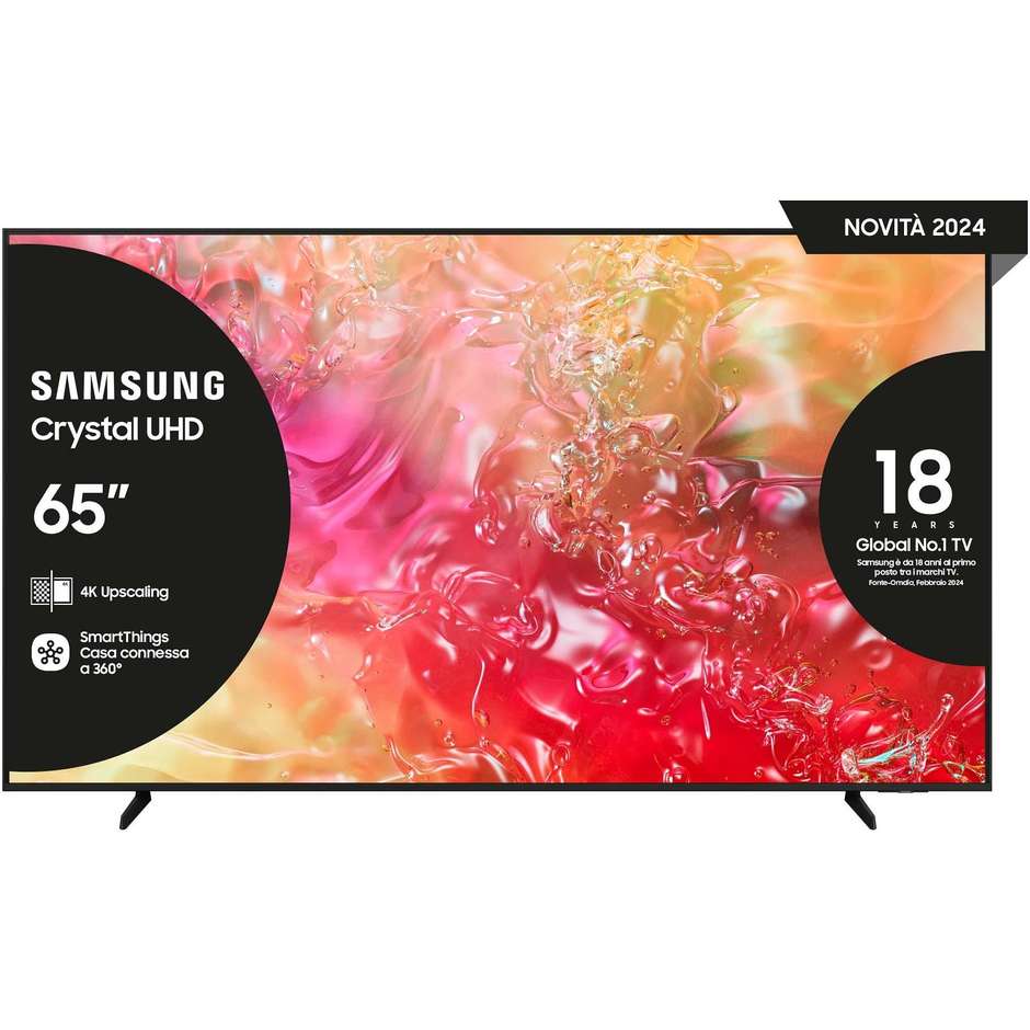 Samsung UE65DU7170UXZT TV LED 65” 4K Ultra HD Smart TV Wi-Fi Classe G Colore Nero