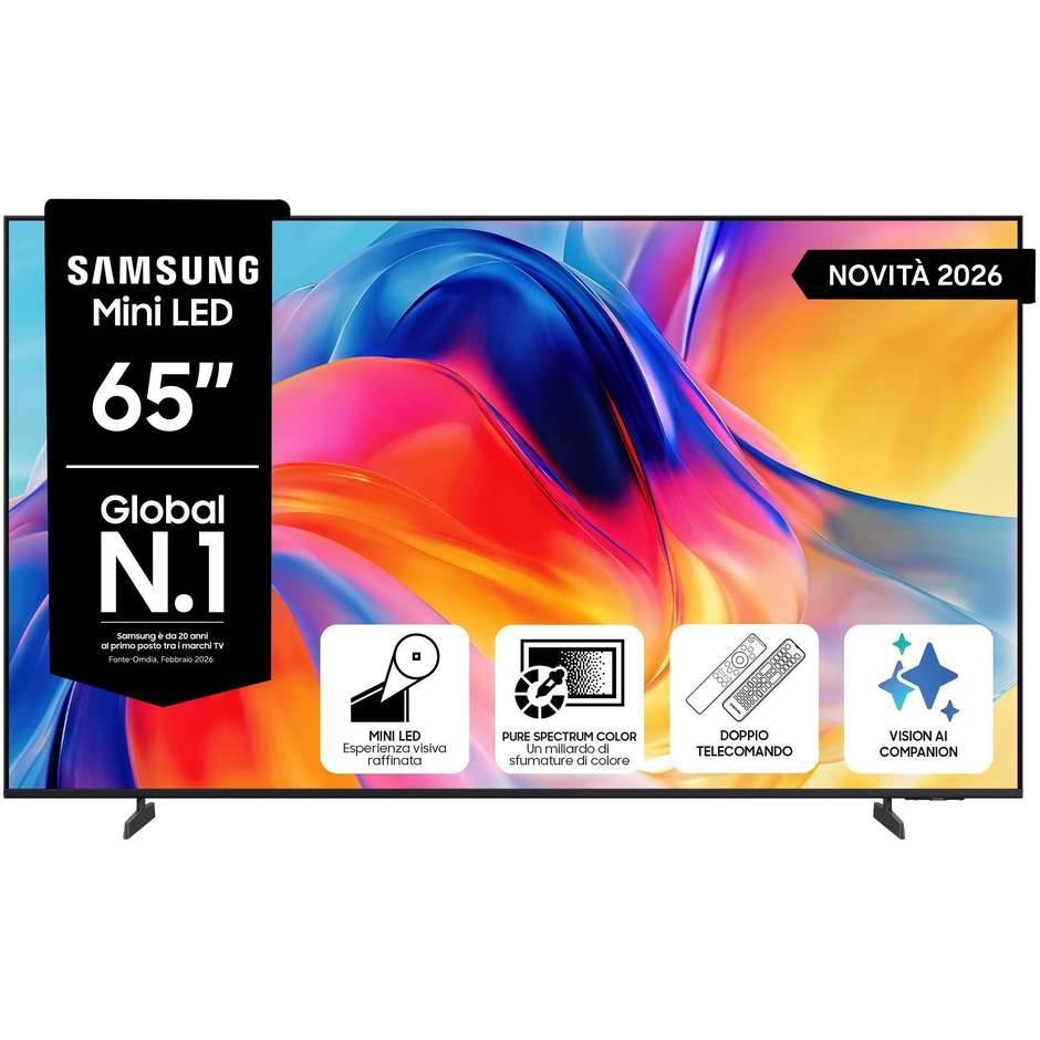 Samsung UE65M70HAUXZT Mini LED TV 65" 4K Smart TV Nero