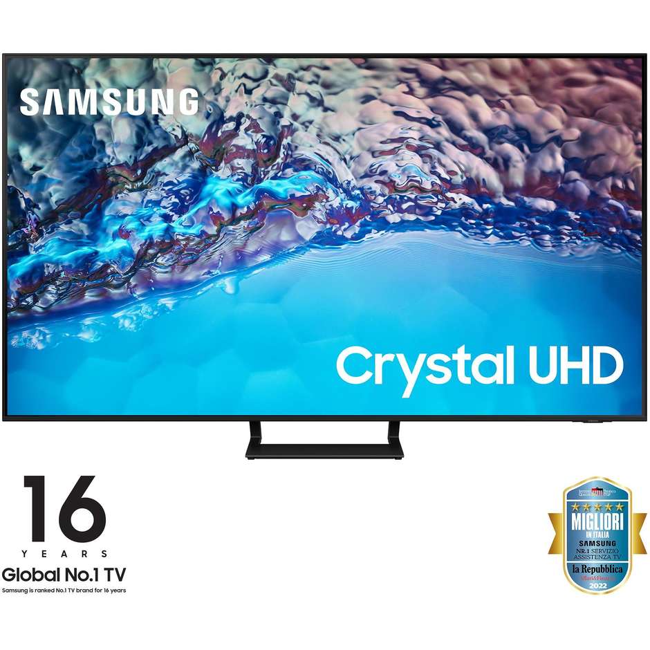 Samsung UE75BU8570 Tv LED 75" 4K Ultra HD Smart Tv Wi-Fi Classe G Colore cornice Nero