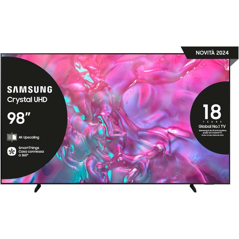 Samsung UE98DU9070UXZT TV LED 98” 4K Ultra HD Smart TV Wi-Fi Classe F Colore Nero