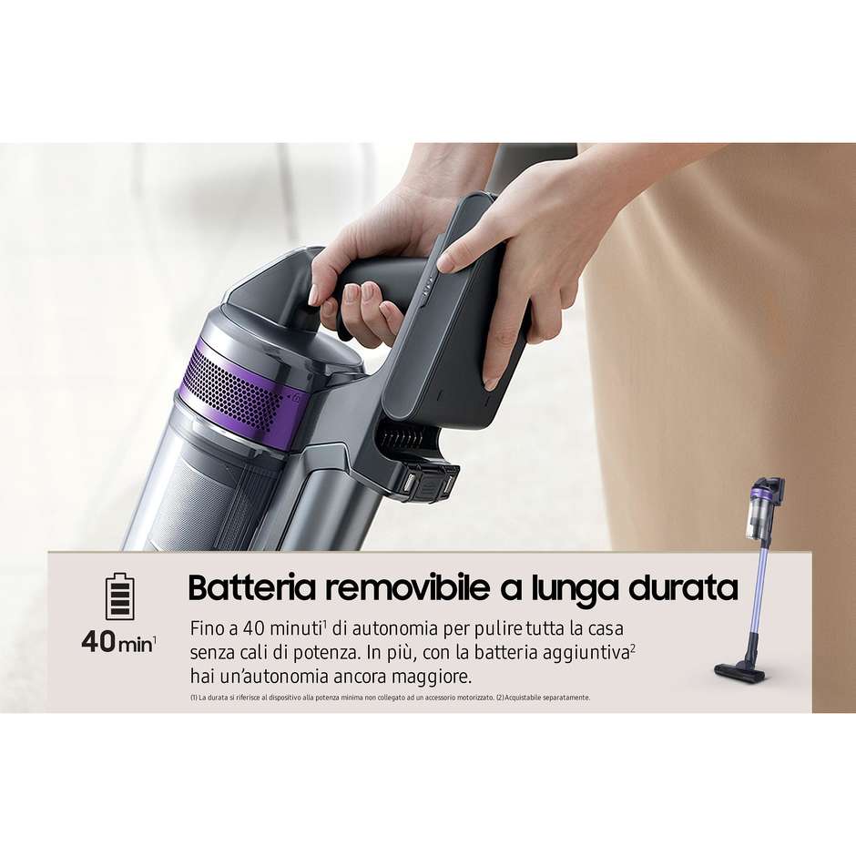 Samsung VS15A6031R4 Aspirapolvere senza filo Jet 60 turbo Potenza 150 W Colore Nero