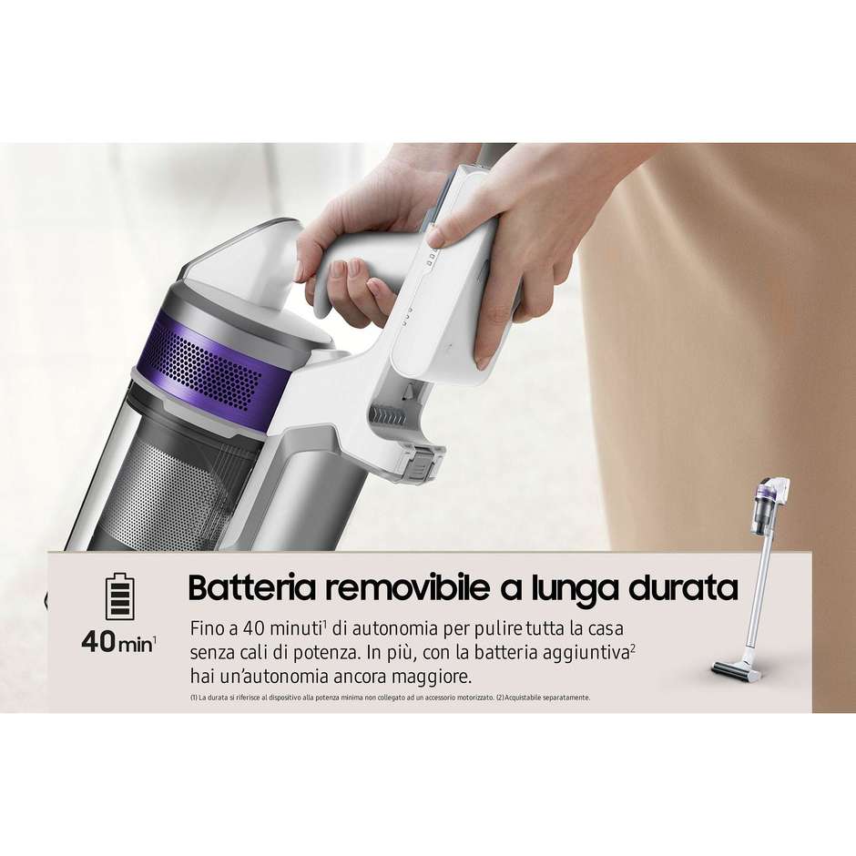 Samsung VS15T7031R4 Scopa Elettrica Ricaricabile Senza Fili Ciclonica Nero