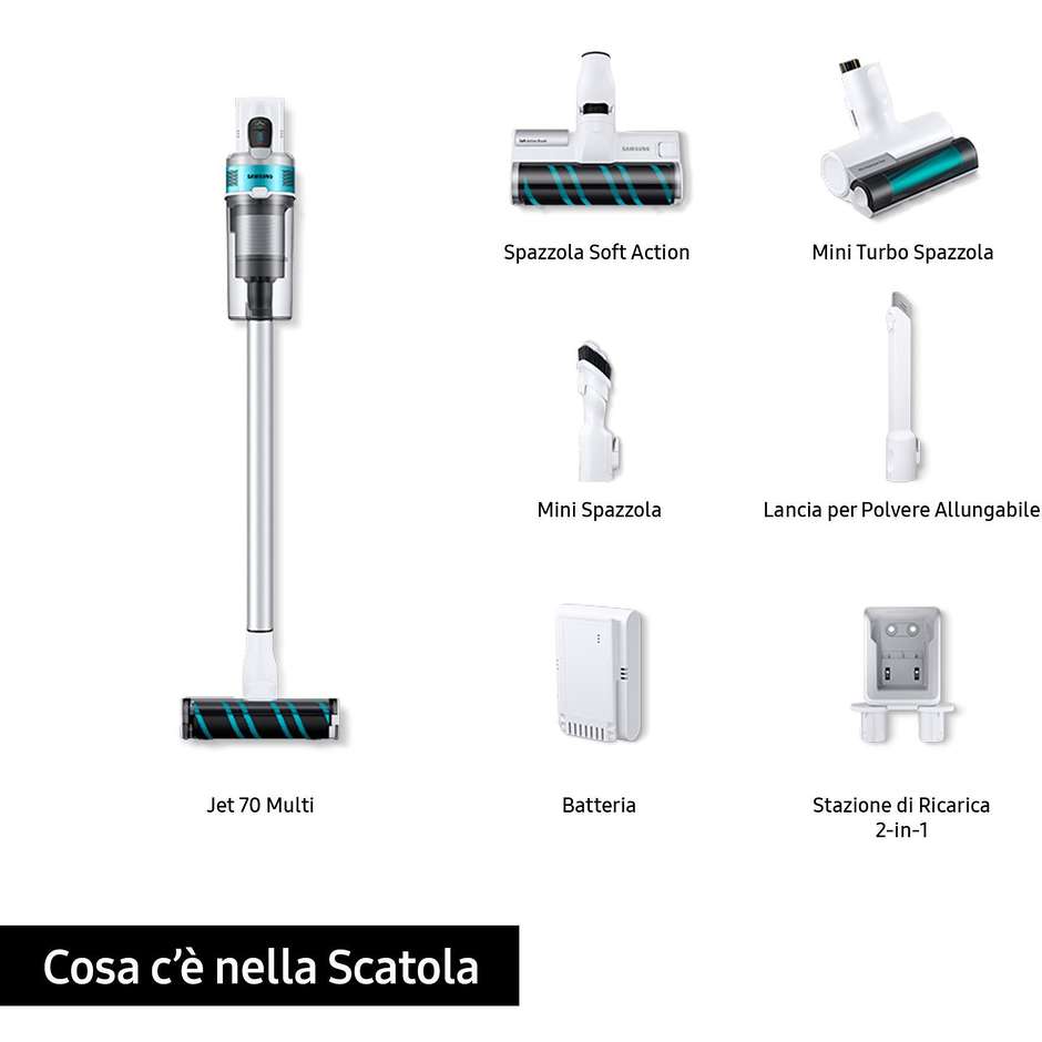 Samsung VS15T7031R4 Scopa Elettrica Ricaricabile Senza Fili Ciclonica Nero