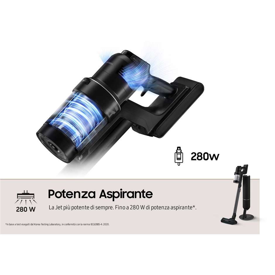 Samsung VS28C9784QK Aspirapolvere senza filo Potenza 280W Colore Nero