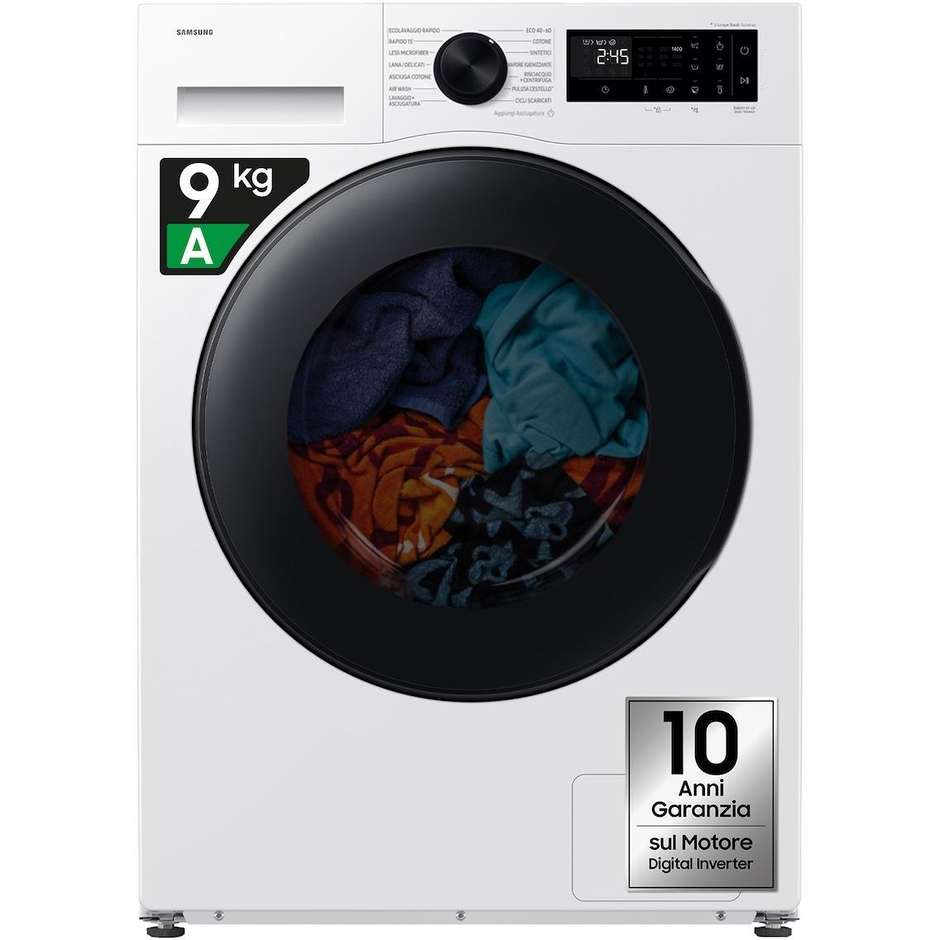 Samsung WD90HG5U34BEET Lavasciuga Carica Frontale 9+6 kg 1400 giri Bianco