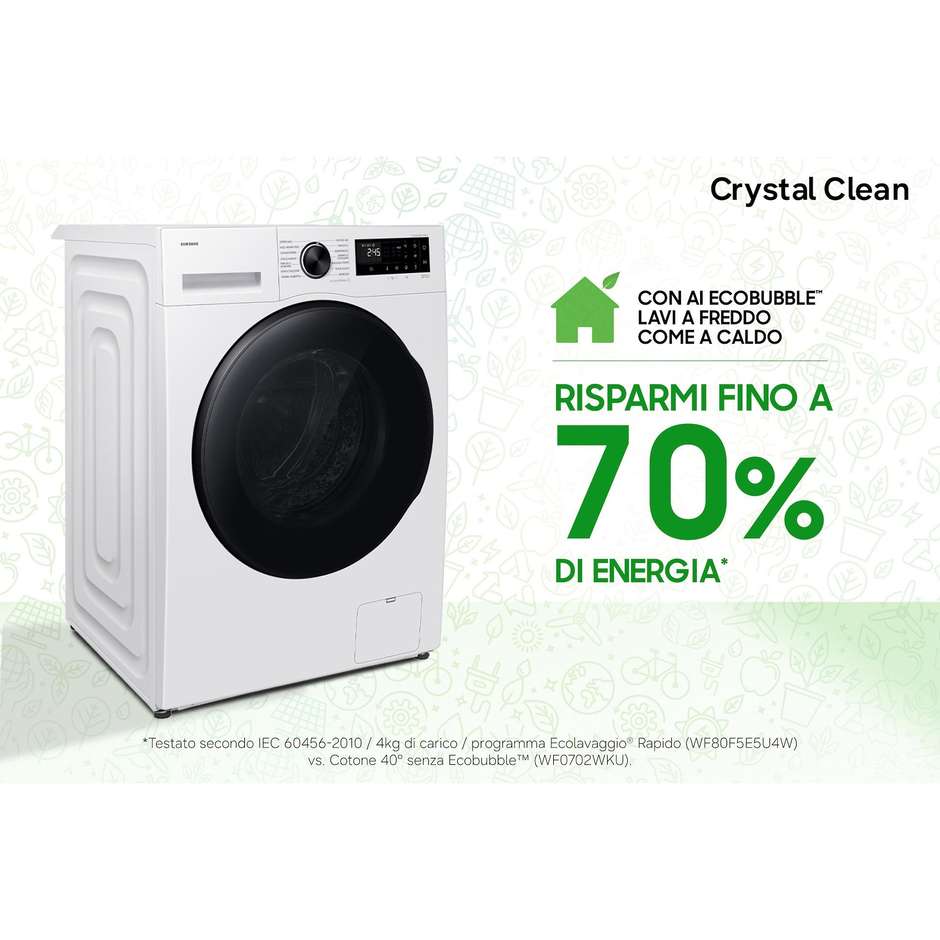 Samsung WD90HG5U34BEET Lavasciuga Carica Frontale 9+6 kg 1400 giri Bianco