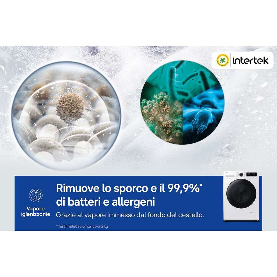 Samsung WD90HG5U34BEET Lavasciuga Carica Frontale 9+6 kg 1400 giri Bianco