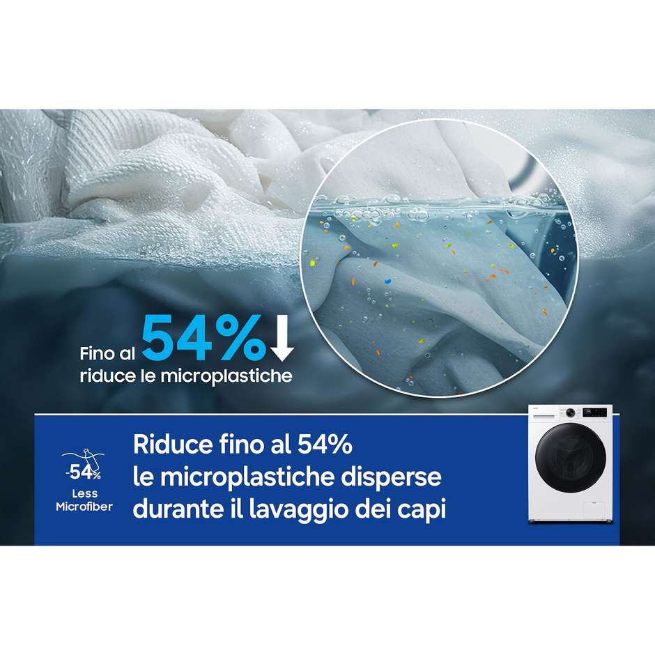 Samsung WD90HG5U34BEET Lavasciuga Carica Frontale 9+6 kg 1400 giri Bianco