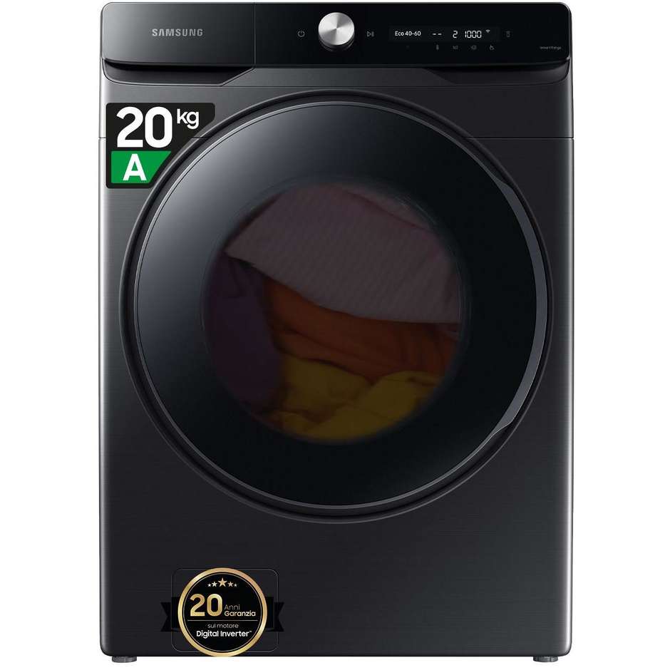 Samsung WF20DG8650BV/U3 Lavatrice Caricamento frontale Capacita 20 Kg 1000 Giri/min Classe A Colore Nero