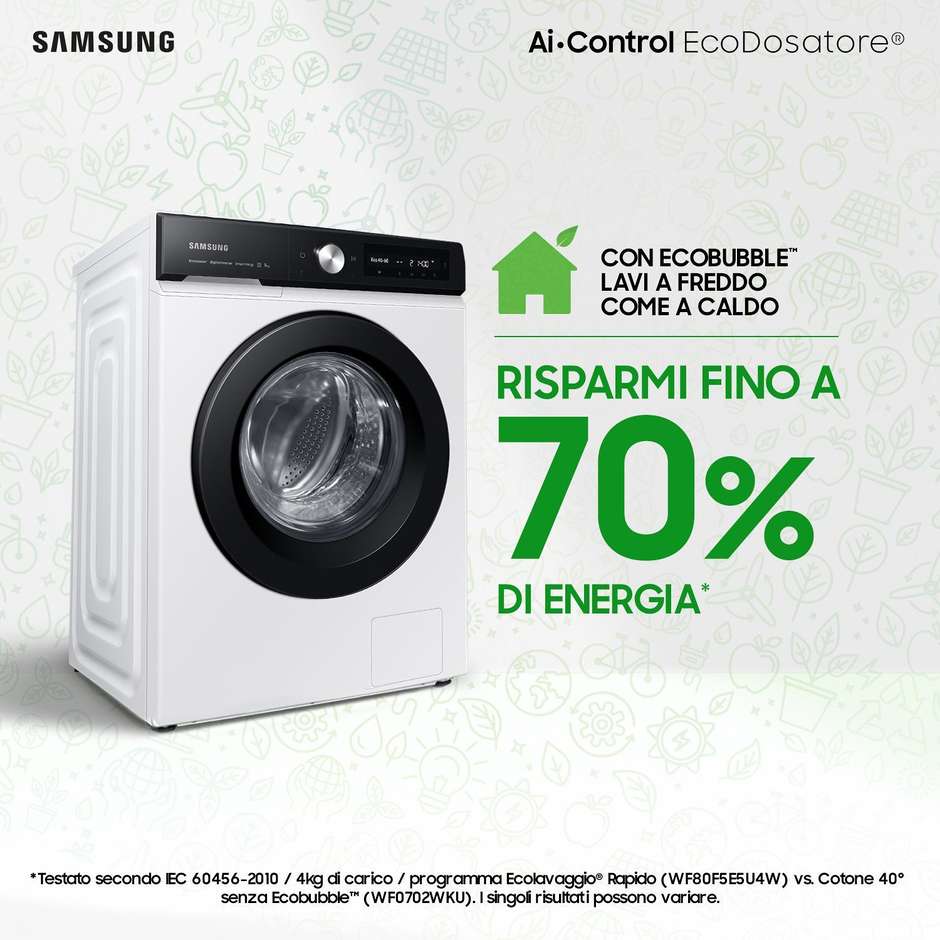 Samsung WW11BB534DAE Lavasciuga 11+5 kg 1400 Giri/min Classe A Nero