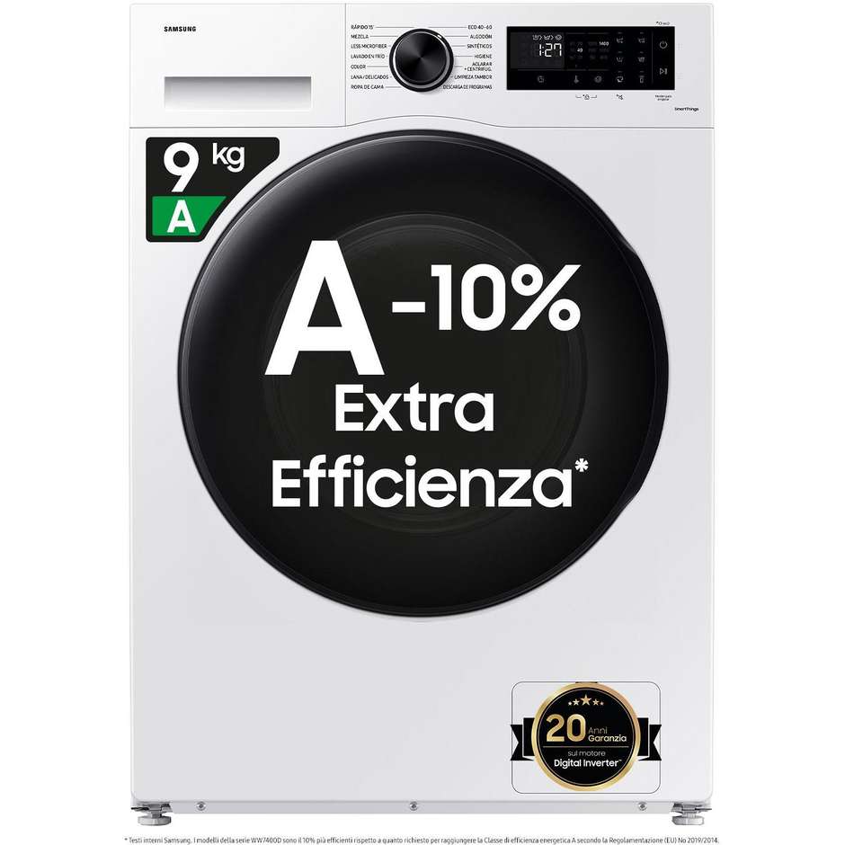 Samsung WW90CGC04DAE Lavasciuga 9+5 kg 1400 Giri/min Classe A Nero