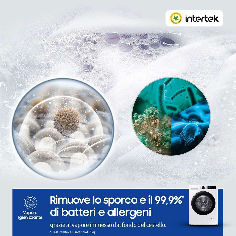 SAMSUNG WW90CGC04DAE Lavatrice Carica frontale 60 cm 9 kg 1400 Giri/min Motore Inverter Smart Wi-Fi Classe A