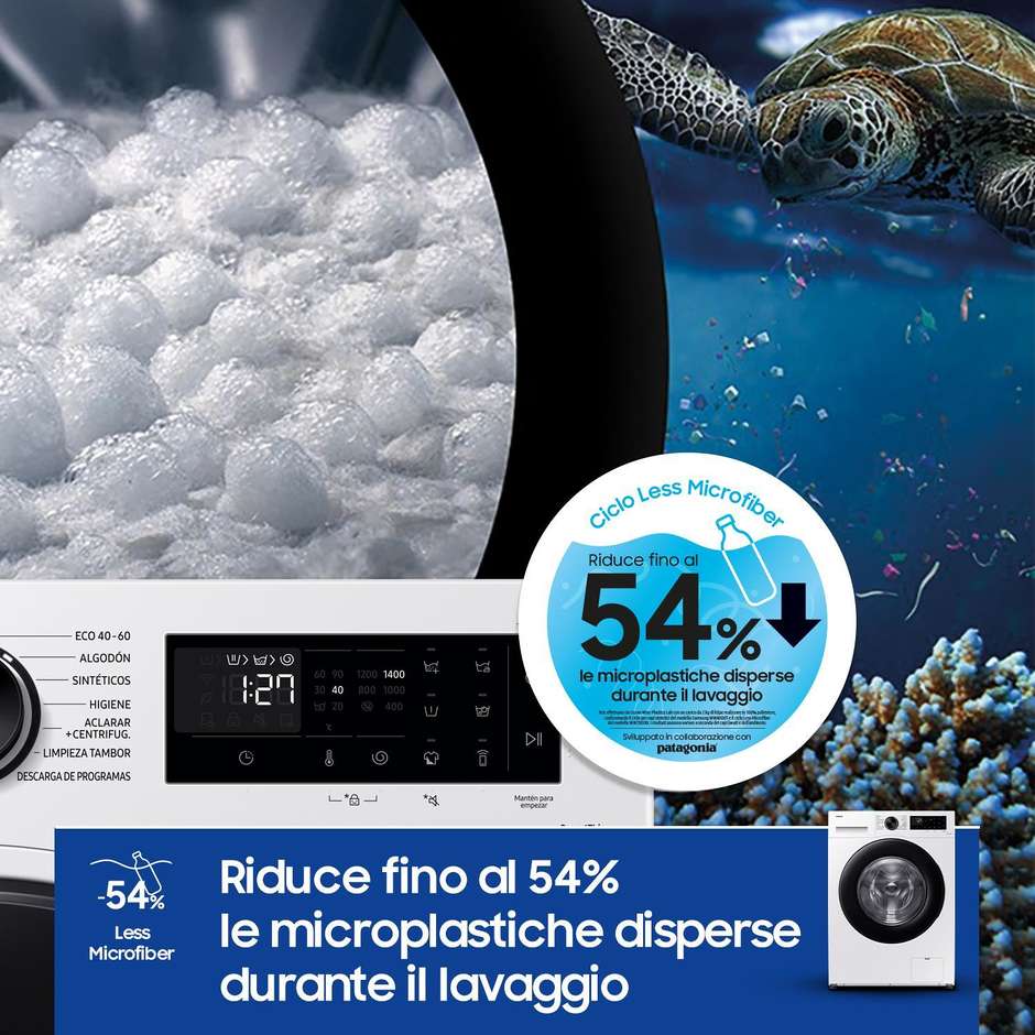 SAMSUNG WW90CGC04DAE Lavatrice Carica frontale 60 cm 9 kg 1400 Giri/min Motore Inverter Smart Wi-Fi Classe A
