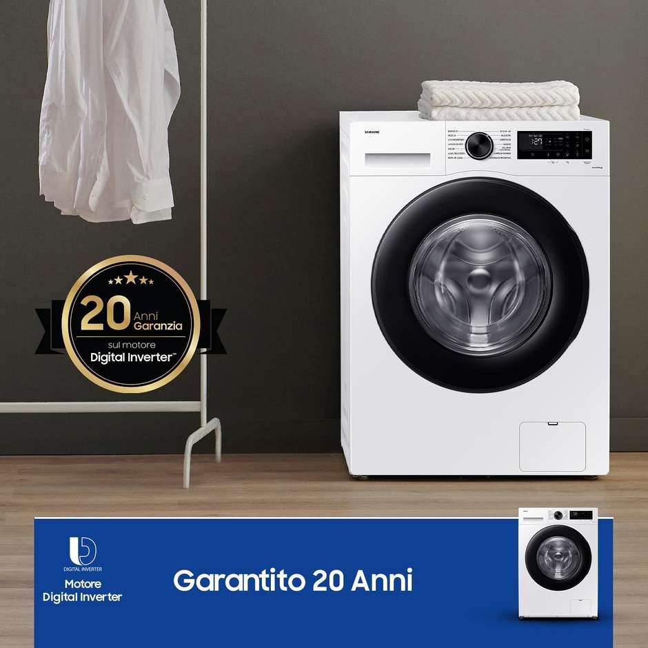 SAMSUNG WW90CGC04DAE Lavatrice Carica frontale 60 cm 9 kg 1400 Giri/min Motore Inverter Smart Wi-Fi Classe A