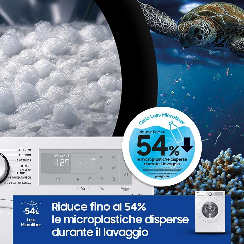 Samsung WW90CGC04DTH Lavatrice Carica frontale Capacita 9 Kg 1400 Giri/min Classe A Colore Bianco