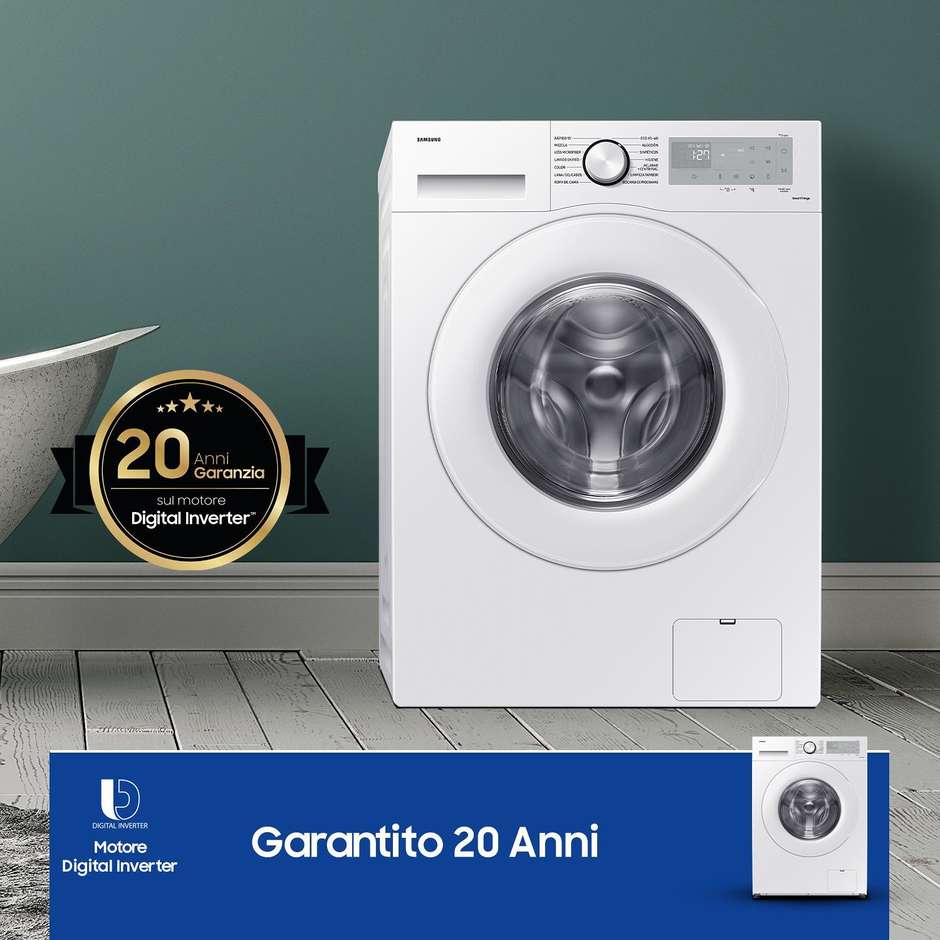Samsung WW90CGC04DTH Lavatrice Carica frontale Capacita 9 Kg 1400 Giri/min Classe A Colore Bianco