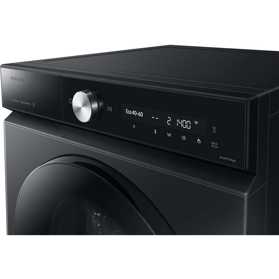 Samsung WW90DB8U95GBU3 Bespoke AI lavatrice 9 kg, QuickDrive, Ecodosatore, nera