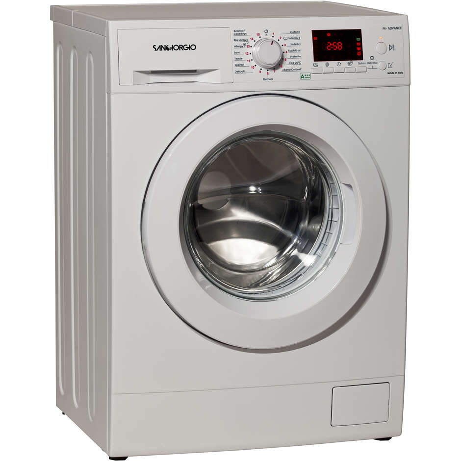 San Giorgio F712D Lavatrice carica frontale 7 Kg 1200 giri/min Classe A+++ 15 funzioni colore Bianco