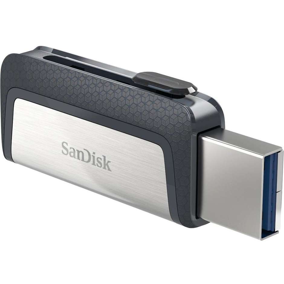 SANDISK chiavetta dual usb type-ctm 128gb colore grigio