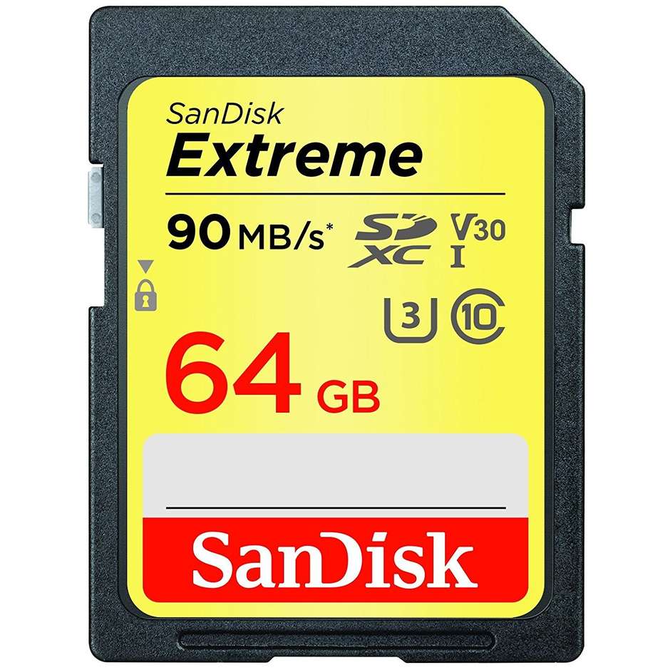 Sandisk Extreme SDXVE064GB Memory Card SDXC 64 Gb Classe 10 90mb/s