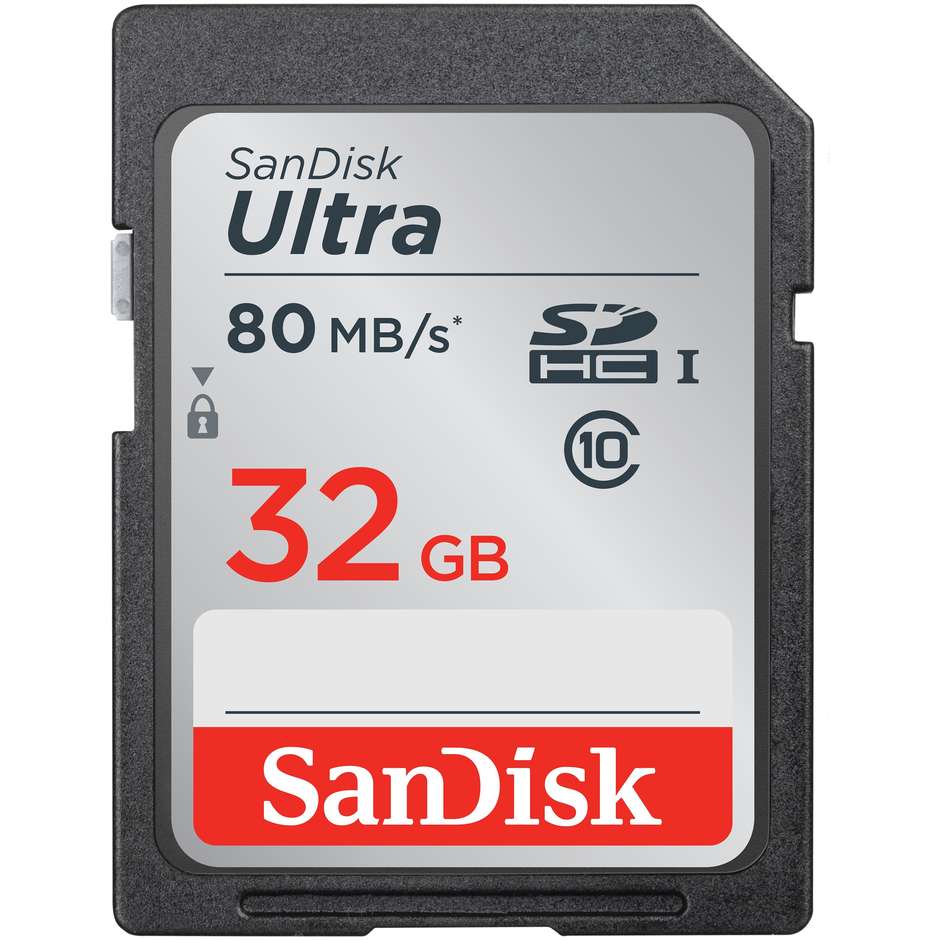 Sandisk SDSDUNR-03 Scheda MicroSDHC Memoria 32 Gb colore nero e bianco