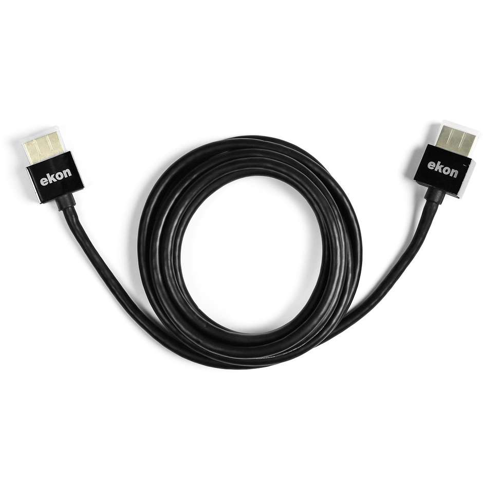 Sbs ECVHDMI18SLIM Cavo HDMI 1.4 con connettori placcati oro lunghezza 1,8 m colore nero