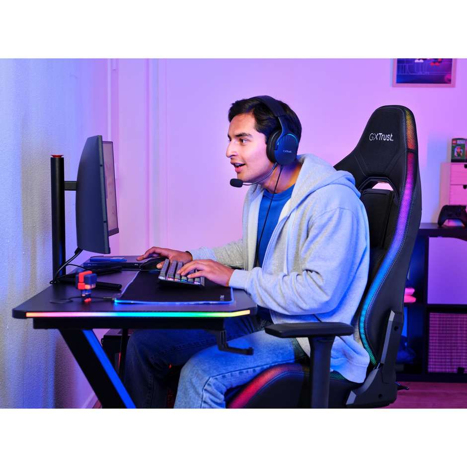 sedia gaming gxt 719 ruya rgb nero