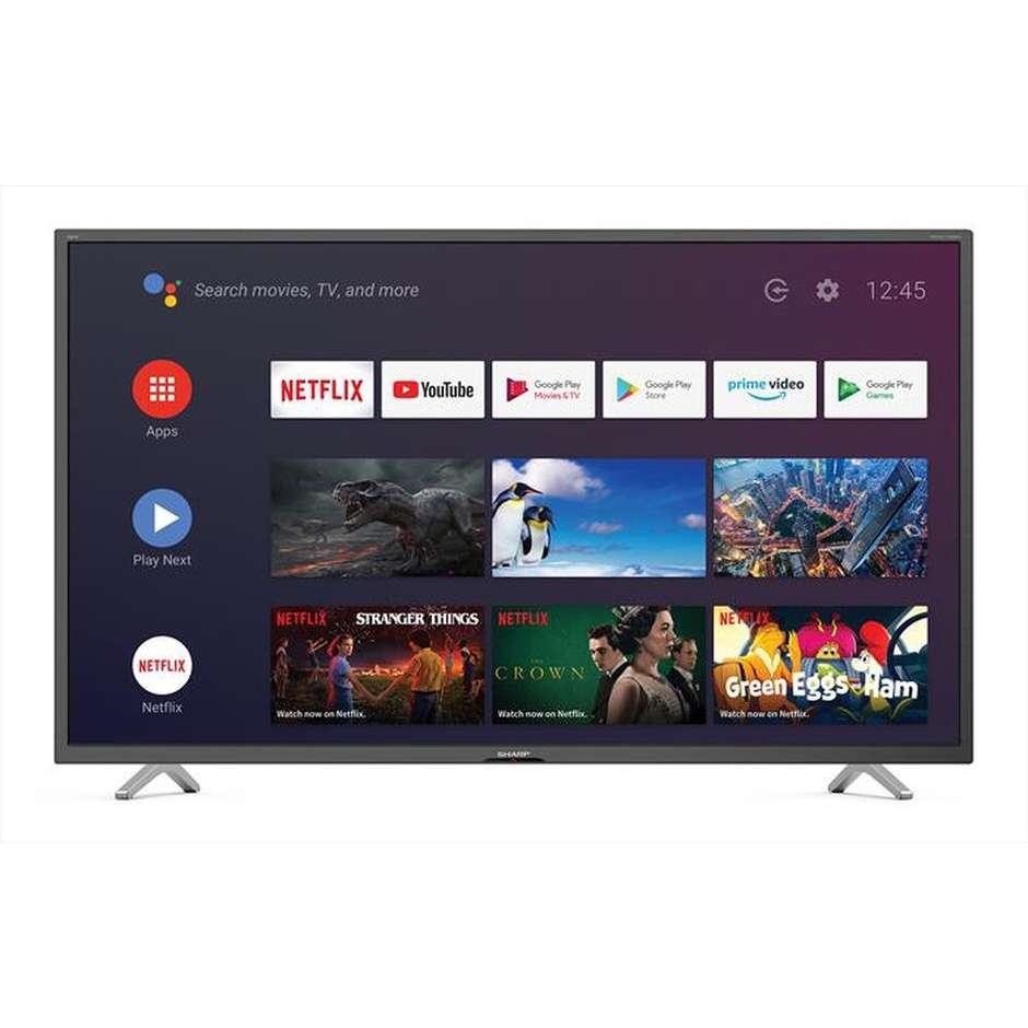 Sharp 32BI4EA TV LED 32" HD Ready Smart TV Wi-Fi Android TV Classe F colore cornice grigio