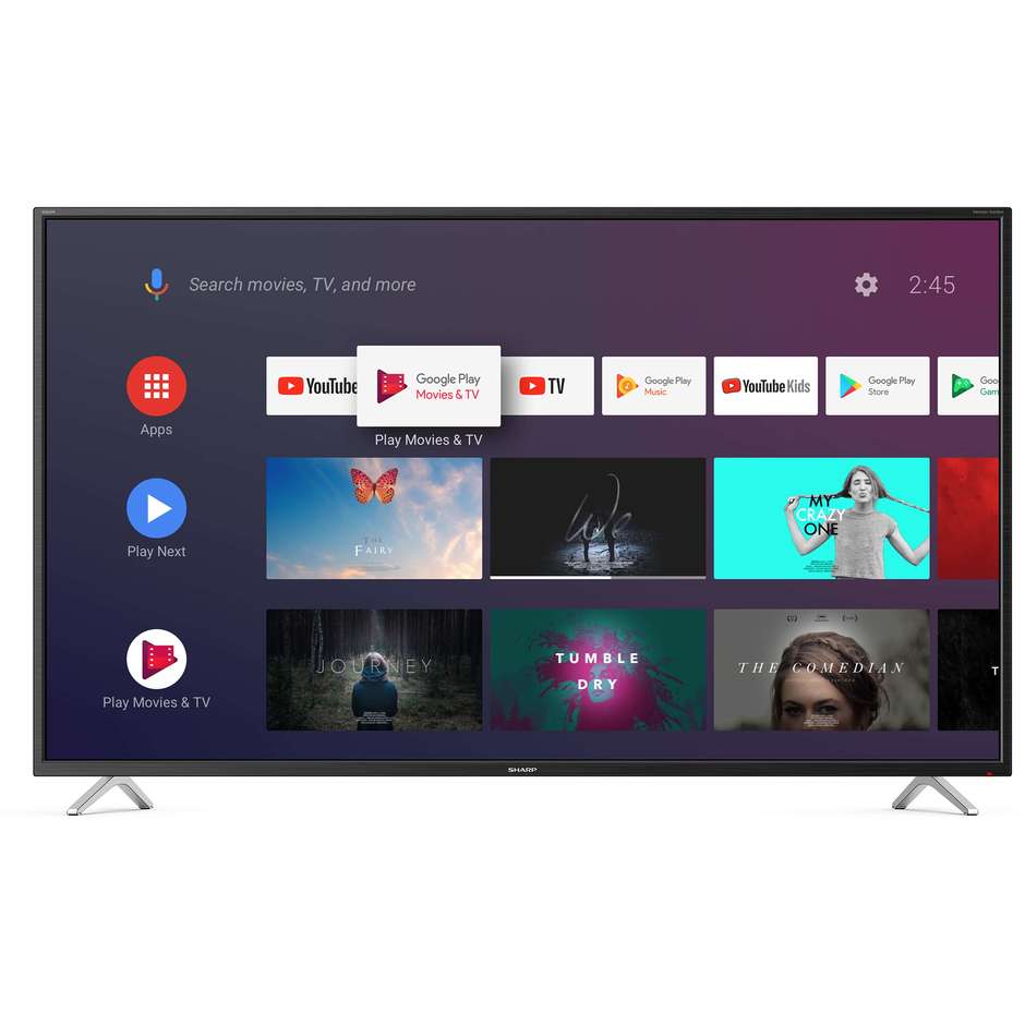 Sharp LC-55BL2EA TV LED 55'' 4K Ultra HD Smart TV Wi-Fi Classe A colore grigio