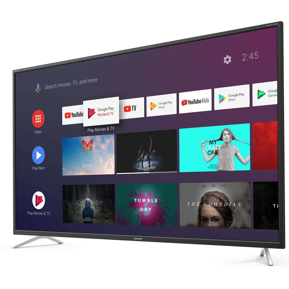 Sharp LC-55BL2EA TV LED 55'' 4K Ultra HD Smart TV Wi-Fi Classe A colore grigio