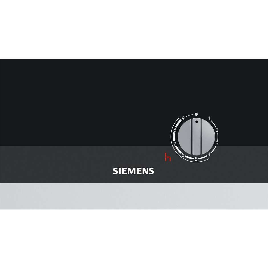 Siemens ER3A6AD70 Piano cottura a gas 30 cm 1 fuoco Griglie in ghisa Vetroceramica Nero