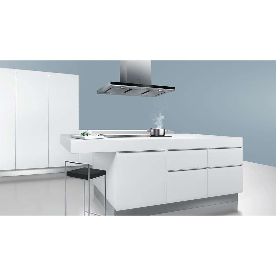 Siemens LF91BA582 iQ700 Cappa ad isola 90 cm 710 m3/h Classe A Colore Inox