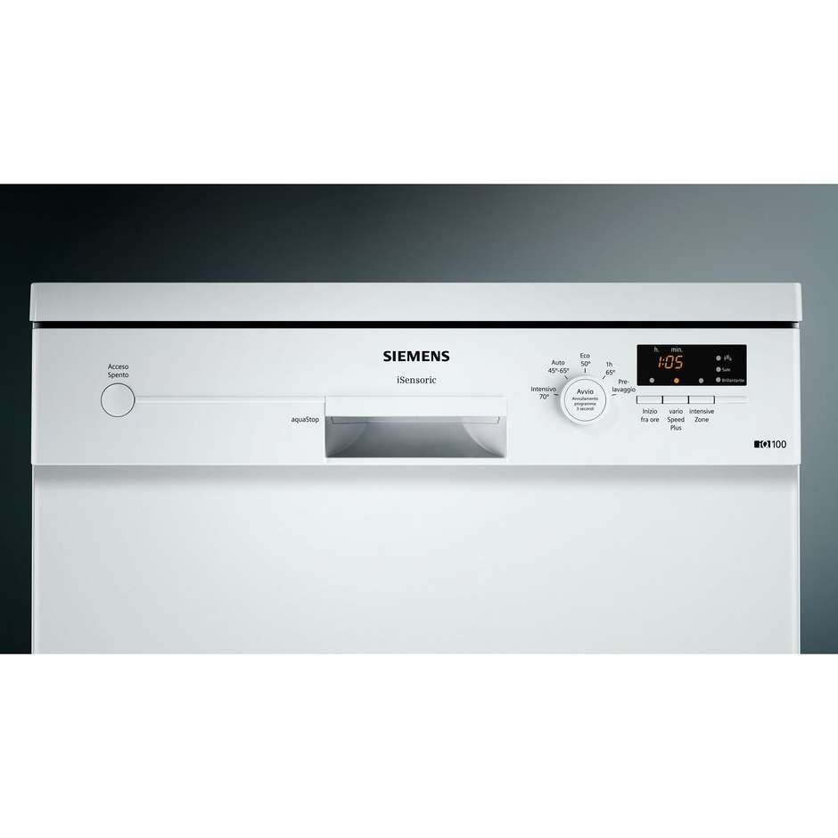 Siemens SN215W02AJ iQ100 lavastoviglie 12 coperti 5 programmi classe A++ colore bianco