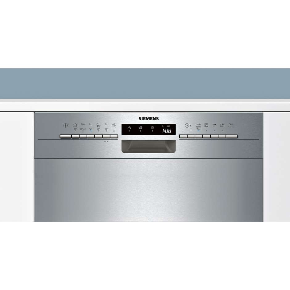 Siemens SN436S03ME iQ300 lavastoviglie inseribile sottopiano 14 coperti 6 programmi classe A++ inox