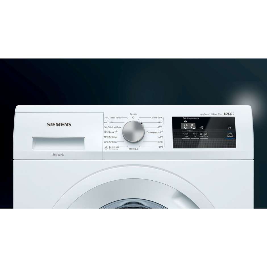 Siemens WM12N027II lavatrice carica frontale 7 Kg 1200 giri classe A+++ colore bianco