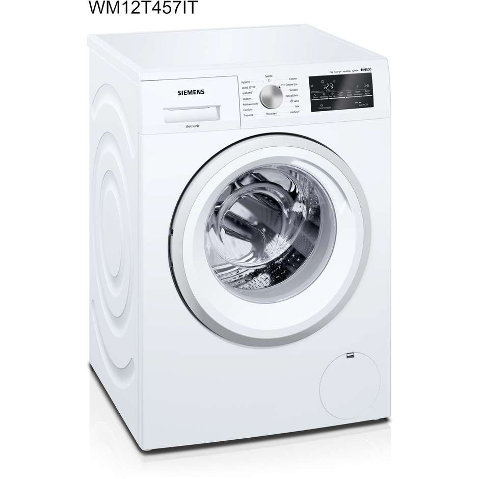 Siemens WM12T457IT lavatrice carica frontale 7 Kg 1200 giri classe A+++ colore bianco