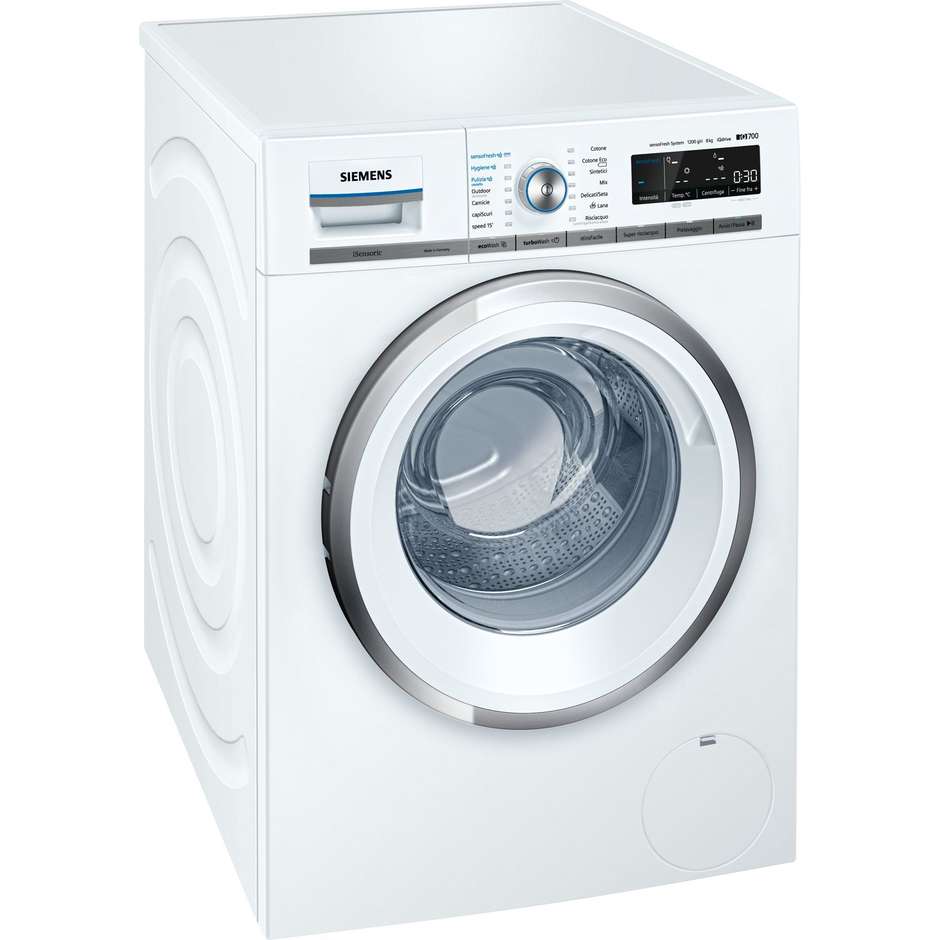 Siemens WM12W748IT lavatrice carica frontale 8 Kg 1200 giri classe A+++ colore bianco