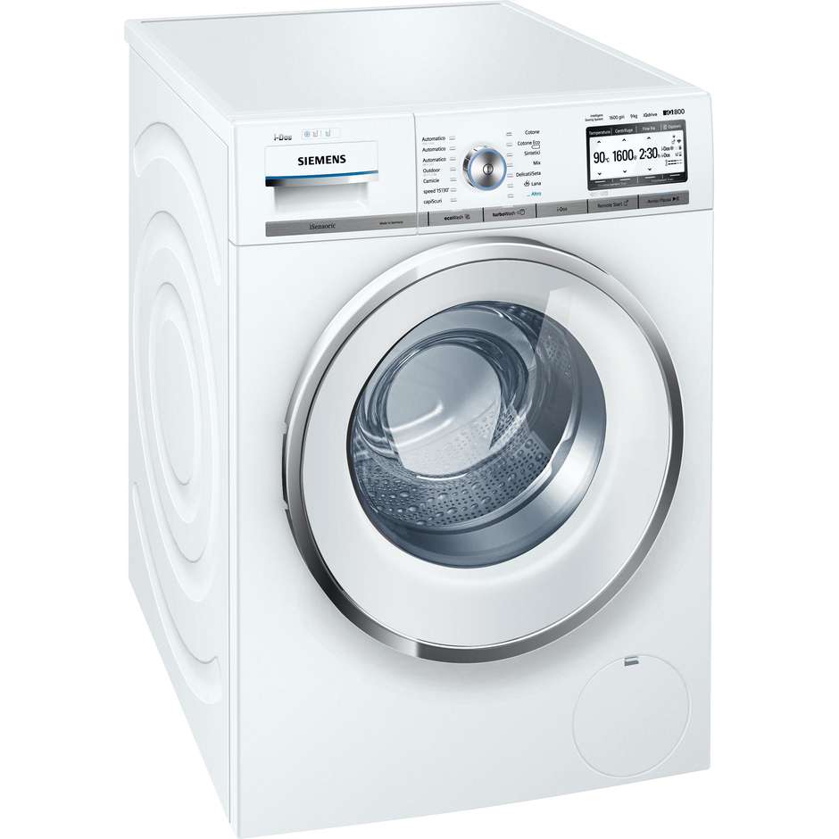 Siemens WMH6Y849IT lavatrice carica frontale 9 Kg 1600 giri classe A+++ colore bianco