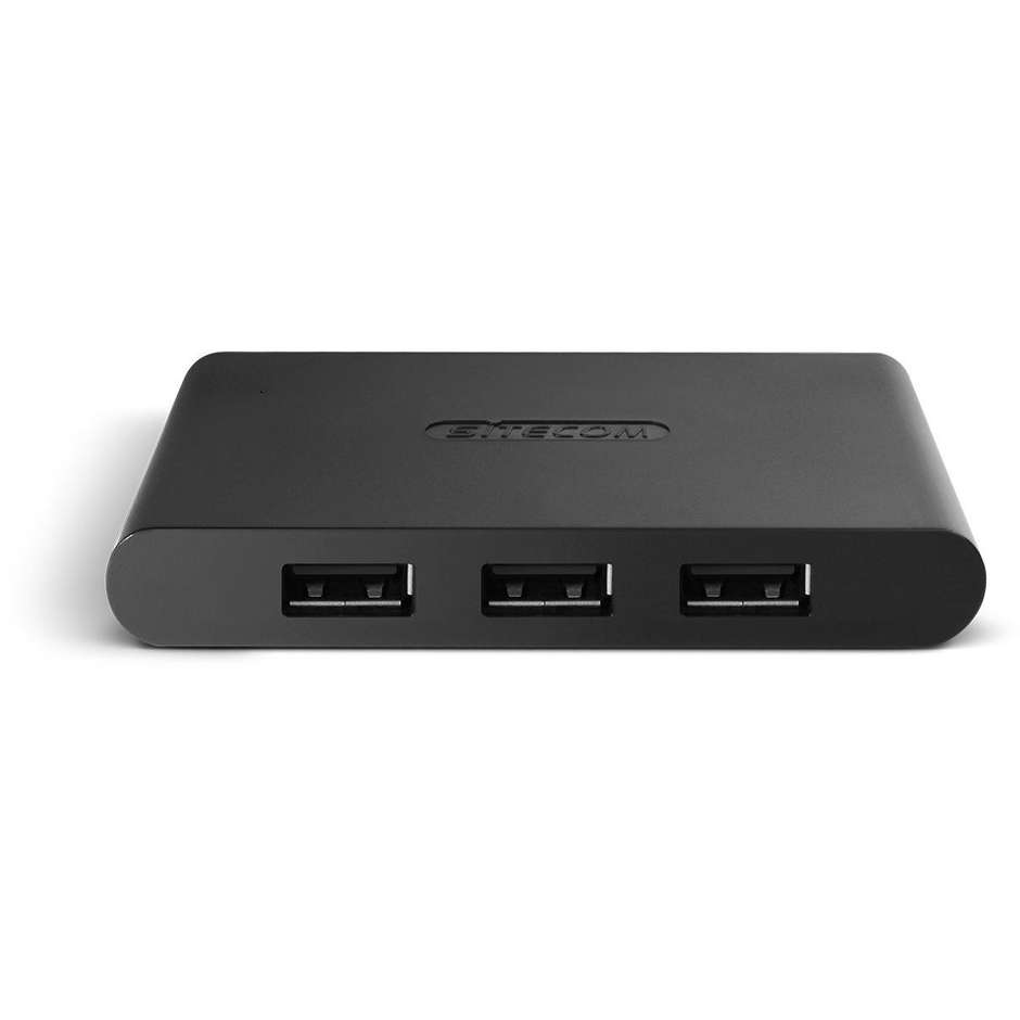 Sitecom CN-080 HUB USB da viaggio 4 porte USB colore nero