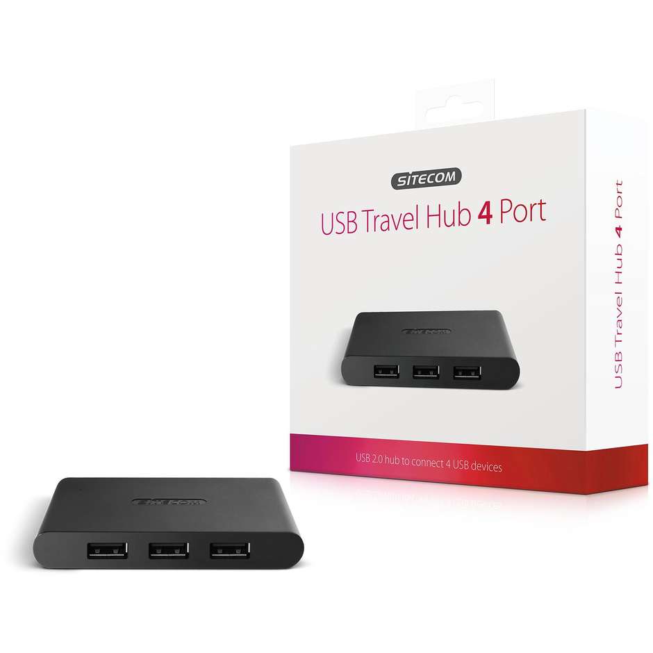 Sitecom CN-080 Travel Hub USB 2.0 a 4 porte