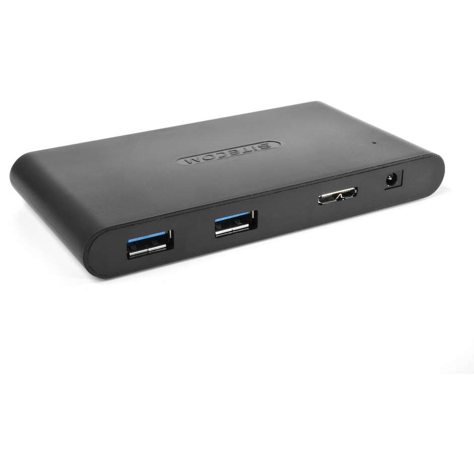 Sitecom CN-084 Hub USB 3.0 a 7 Porte Type-A con Alimentatore di Rete Esterno Incluso Nero