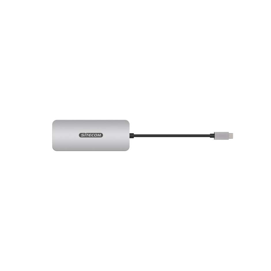 Sitecom CN-383 Hub USB-C a 4 Porte USB 3.0 Type-A SuperSpeed 5 Gbps Alluminio Grigio Siderale