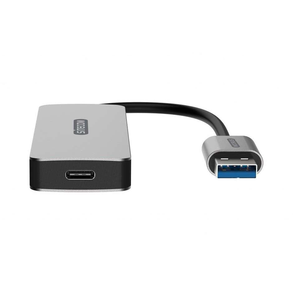 Sitecom CN-399 hub USB-A to USB-A + USC-C colore grigio