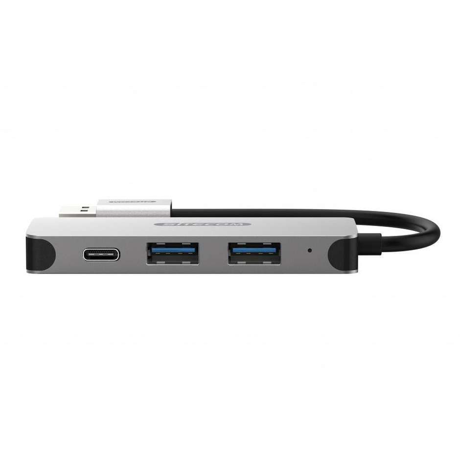 Sitecom CN-399 hub USB-A to USB-A + USC-C colore grigio