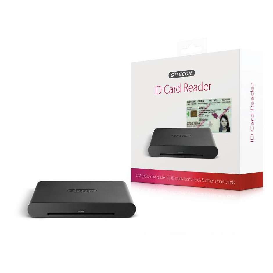 Sitecom MD-064IT Lettore di Smart Card USB 2.0 per Tessera Sanitaria CNS e Firma Digitale Nero